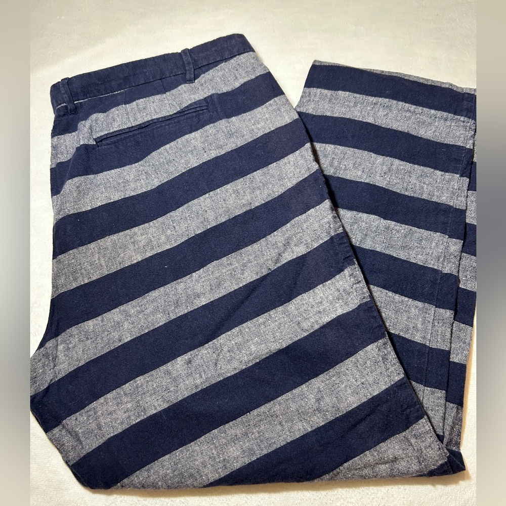 Gap linen Slim Cropped striped pant